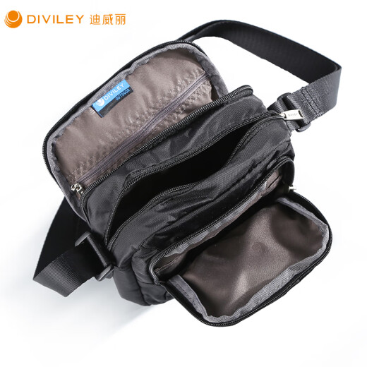 
Weibao-Diweili men's bag crossbody bag men's sports and casual shoulder bag waterproof Oxford cloth shoulder bag small bag black 16851