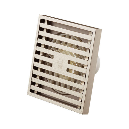 Submarine LTK40-10 brass nickel-plated large-displacement ultra-thin floor drain cream wind shift shower four-proof floor drain 40 diameter