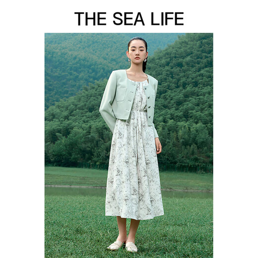 THE SEA LIFE欧海一生 小香风外套24春夏抗皱别致XA15052 水雾色 M