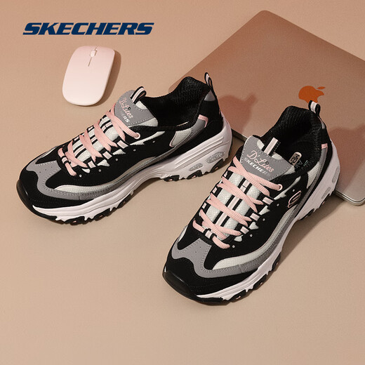 
Skechers women's shoes classic black and white panda shoes 2024 new small white shoes women's milk tea bear thick-soled dad shoes white_silver_WSL_11979 35 [inner length 22cm]