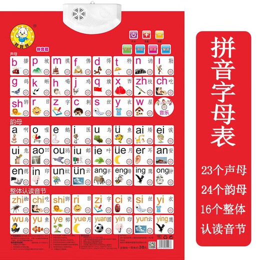 欲战儿童26字母有声挂图 儿童宝宝学26个英语英文字母表挂图有声拼音 音标挂图