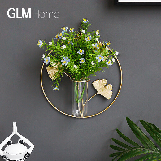 Wall decoration pendant wall hydroponic vase wall hanging creative restaurant wall wall decoration pendant home living room back main picture three-piece set B type shopkeeper