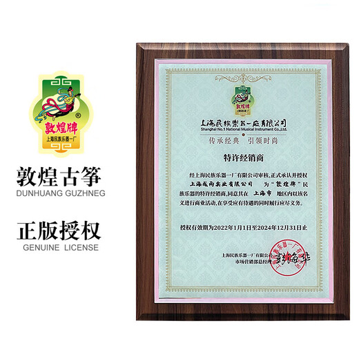 敦煌牌敦煌古筝694PP浮光溢彩红木实木演奏专业十级考级国色沉香彩绘琴 694PP玉兰望春（全套礼包）