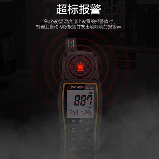 Shendawei Halogengasdetektor Klimaanlage Leckdetektor Tunnel Alarm Klimaanlage Kältemittel Leck Fluorid Hunde Nase Home Verwenden Sie SW-723 [Kohlendioxid-Detektion]