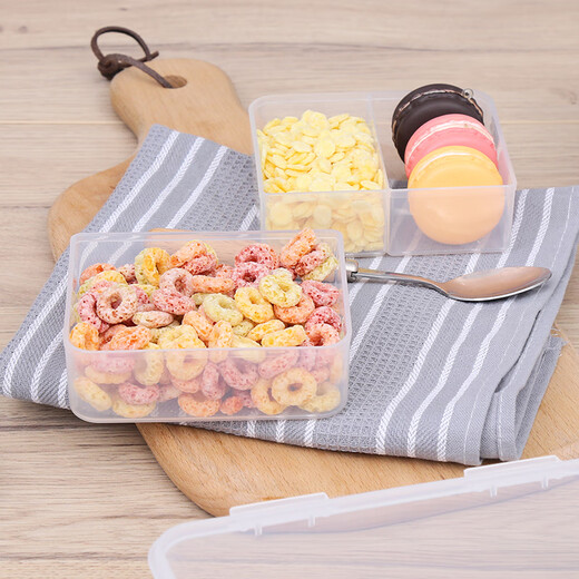 Lock Lock (LOCK/LOCK) plastic partition fresh-keeping box sealed four-sided locking bento box large capacity microwave oven plastic lunch box HPL826C-3 partition 2.6L