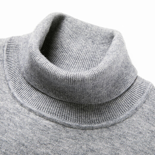 Pierre Cardin wool sweater men's pure wool turtleneck sweater for young and middle-aged people winter warm long-sleeved sweater turtleneck black regular XL (recommended 135 to 155 Jin Jin equals about 0.5 kg)