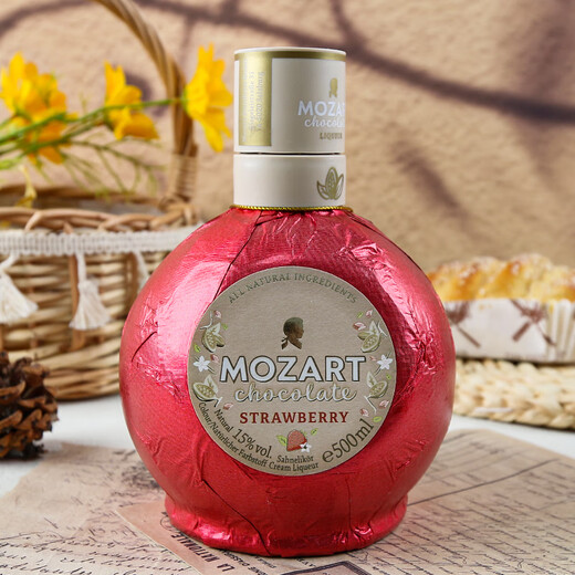 Mozart Schokoladencreme Likör Österreicher importierter Likörwein Fremdwein leicht betrunken Frauen Wein Mozart Erdbeer weiße Schokolade Likör 500 ml