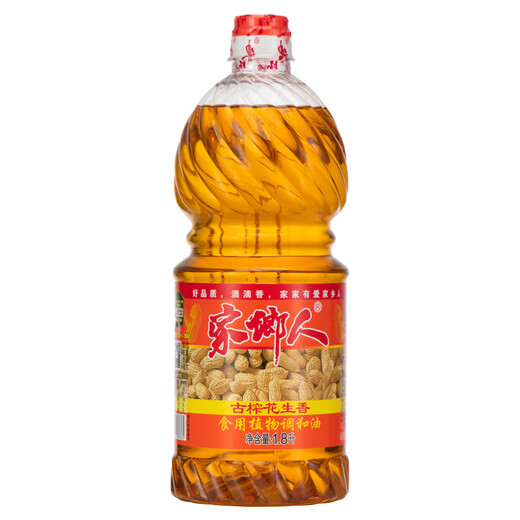 Hometown (jiaxiangren) Hometown (jiaxiangren) Hometown peanuts strong fragrance pressed oil blended oil. Farmers' self-squeezed peanut oil bucket. Household cooking oil wholesale 1800ml