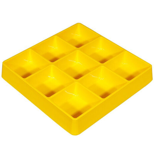 Métamine quatre grille à six crille divisé plaque imitation porcelaine neuf grille collation plaque en plastique commercial en plastique chaud barbecue snack lb 4884 rouge