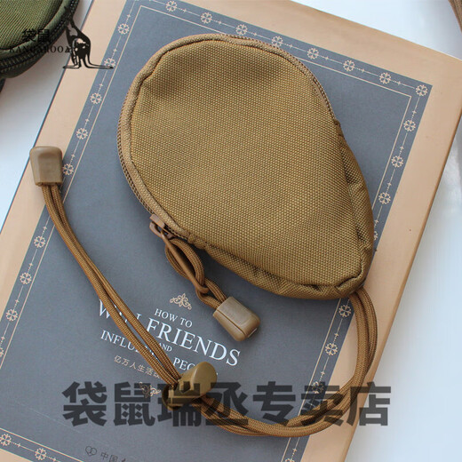 Känguru -Schlüsselbeutel Multifunktionales EDC Outdoor -Münzen Brieftasche kleine verschiedene Taschen Outfunktionaler Schlüsselsack Sportsack Aufbewahrung Schwarz Schwarz