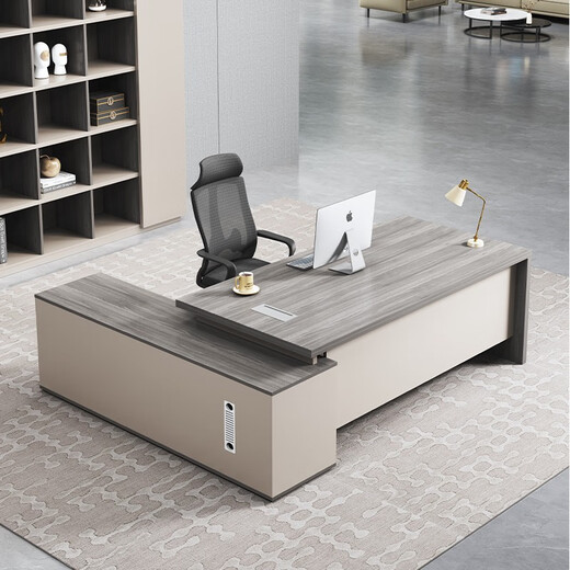 Chuangsheng Desk Office Boss Desk Modern Simple Computer with Cabinet Single Executive Desk President Manager Supervisor Desk 1.4m Boss Desk + Side Cabinet