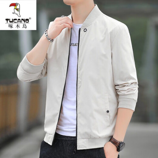 
Woodpecker Baseball Collar Jacket Men's 2025 Spring and Autumn Jacket Men's Trendy Thin Casual Trench Coat Short Style Stylish Outdoor Wearing Handsome 686 Jacket [Green] M [Suggested 80-95 Jin [Jin equals about 0.5 kg]]