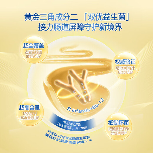 雀巢（Nestle）雀巢BEBA至尊贝巴至尊版添加6种HMO婴幼儿高端配方奶粉新版包装 3段单罐830g(12月+)效期至26-10