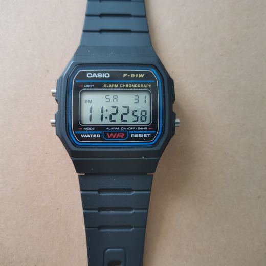 CASIO watch men's retro small square sports waterproof student men's and women's f91w series watch F-91W-1D