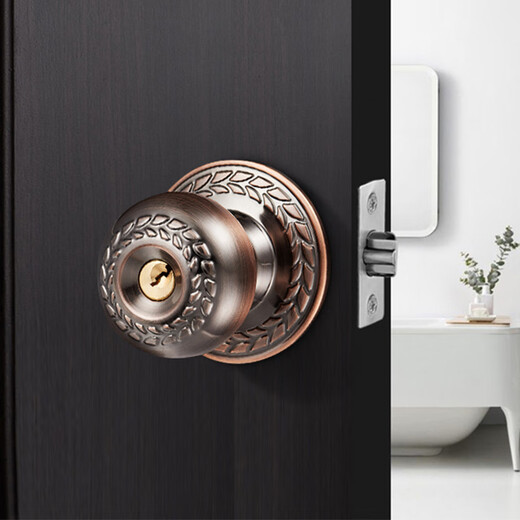 
Flying ball stainless steel ball door lock universal wooden door old-fashioned toilet bedroom indoor keyless ball head mechanical lock stainless steel center distance 60/70mm 9214AC