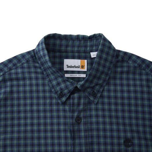 添柏岚（Timberland）2024年男子AF Stretch Poplin Gingham Shirt衬衫 A691K-B68 S