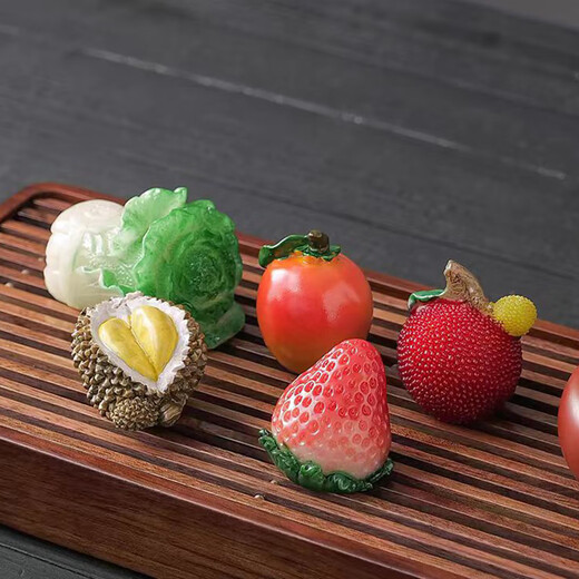 Jingju Color Changing Tea Pet Household Ornaments Lucky Cabbage Boutique Tea Table Tea Table Tea Set Accessories Creative Personalized Tea Toys Ruyi Cabbage 1 Pack