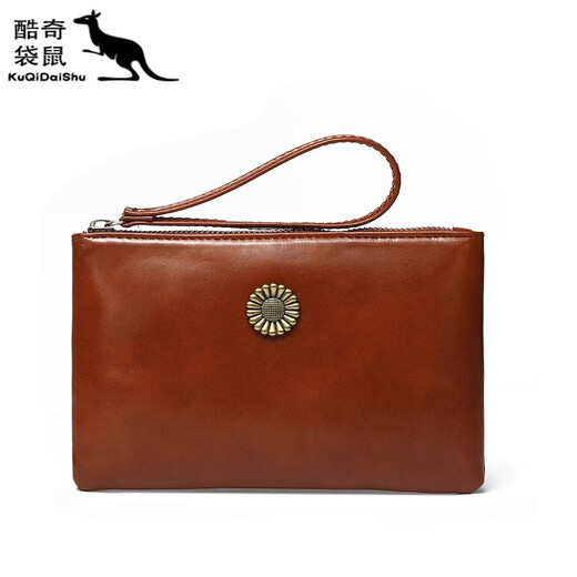 Bolsa de embrague Kuqidaishu Bolsa de almacenamiento de mujeres 2023 NUEVA Billetera Bolsa de teléfono móvil Long Women Bag de cuero suave y elegante Vino Rojo