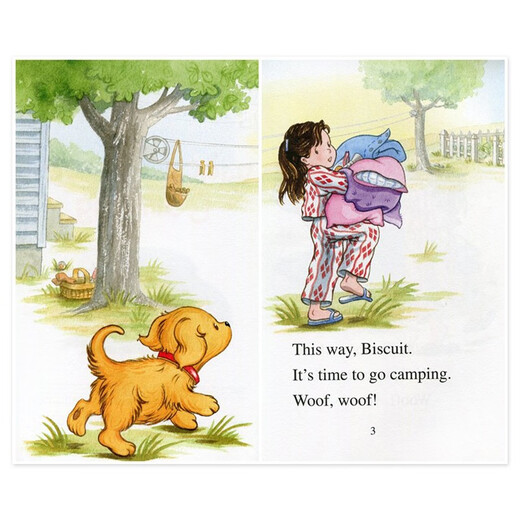 
Biscuit Goes Camping Imported Original English Primary School Teaching Assistant