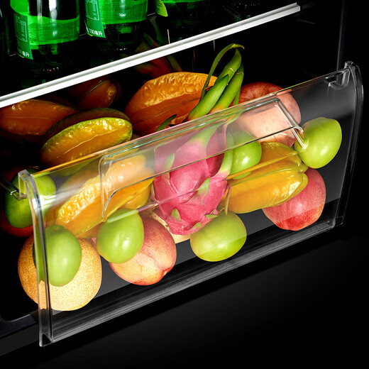 PULADI variable frequency first-level energy-efficient ice bar home living room refrigerator office refrigerator tea cabinet embedded red wine cabinet constant temperature fresh cabinet frost-free ultra-thin vertical dual-temperature beverage cabinet 1.775 meters independent dual-temperature black frequency conversion level 1 202L