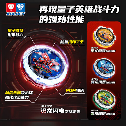
Audi Double Diamond (AULDEY) Hurricane War Soul Sword Spinning Gyro Quantum Team Xunlong Lightning Joint Boy Toys Birthday Gift 580891