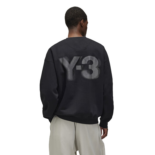 Y-3 Cadeau du Nouvel An y3LOGO CREW sweat-shirt pour hommes pull décontracté à col rond 51JE9276 sweat-shirt noir L