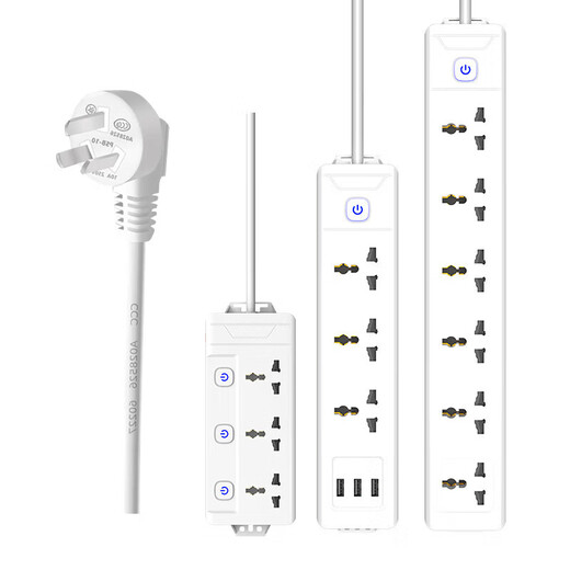 Fat Donglai German quality British standard socket conversion plug European standard plug row European standard American standard universal Hong Kong American socket plug national standard total control 4 sockets wire length 1.5 meters