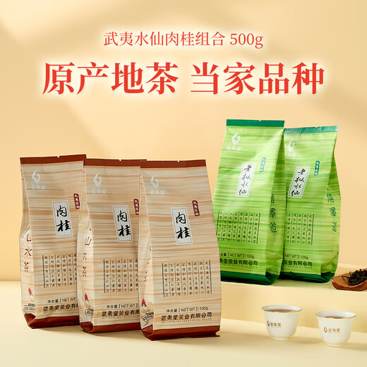武夷星 大红袍茶叶 武夷岩茶乌龙茶 组合大份量一斤装500g