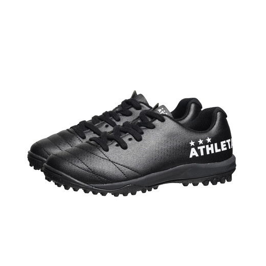 Athleta Asilita Football Shoes Grundschule Kinder gebrochene Nägel TF Training Turnschuhe Künstliche Gras 12013J BLK [Schwarz] 38,5 (230 mm) Geeignet für normale Fußgrößen 35 Größen