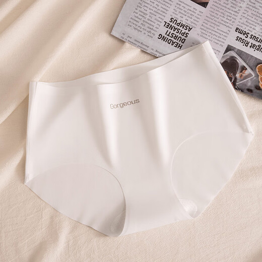 Glambody MAGIC NATURAL LINE瑜伽健身女士内裤桑蚕丝抗菌裆不夹臀少女生中腰无痕内裤NK1349 绿色 1条 L （100-120斤）