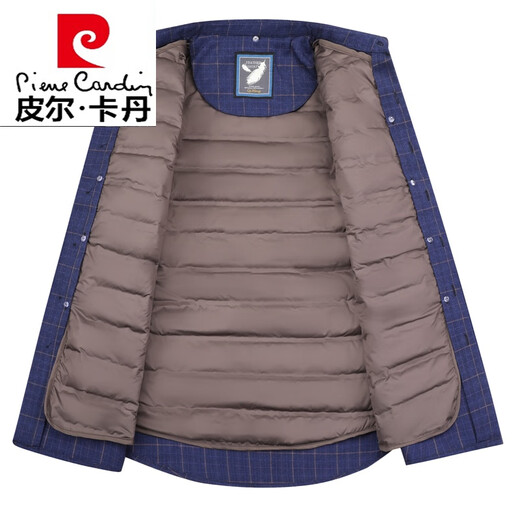 Pierre Cardin Invierno engrosado engrosable Inner Liner Calent Warming Chaqueta para hombres Camisa de papá de mediana edad 9926 Gray 180/2xl/42145-165jin [Jin iguala 0.5 kg]