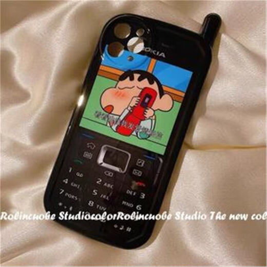 Carton amusant et mignon adapté à Apple 14Promax Mobile Phone Case Big Brother iPhone 13 Nouveau 12 Silicone 11 Femme XS / XR couple 14 13897 Crayon Shin-Apple iPhone 7