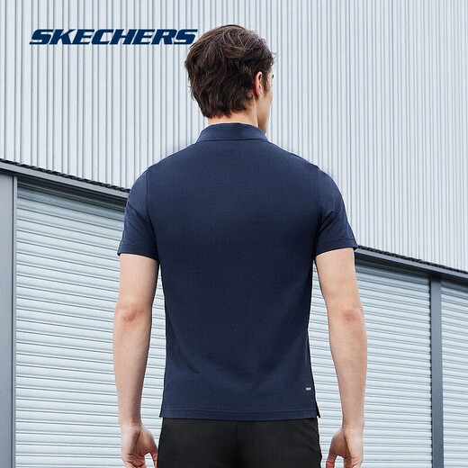 Skechers polo shirt men's summer breathable ice muscle quick-drying short-sleeved cool commuting sports T-shirt for dad P223M052