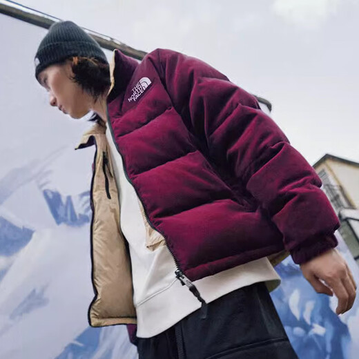 The North Face北面羽绒服男1992Nuptse潮牌双面穿羽绒外套831I LI6/红色 L