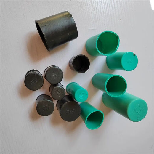 Sailotou Danyang Qingtian customized 1000 black steel bar protective caps steel wire head straight thread protective sleeve plastic sleeve 16 black 1000 2 points 2CM long