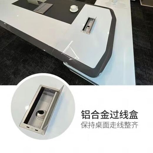 New high-end paint boss desk designer modern simple boss desk fashion president executive desk 1.8 meters left side cabinet