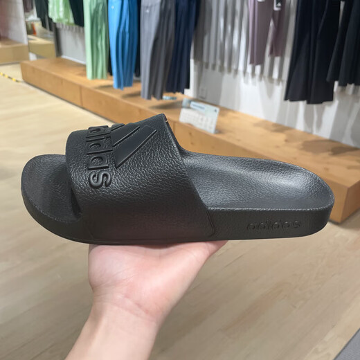 阿迪达斯 （adidas）凉拖男女鞋 25秋季新款户外运动沙滩鞋休闲轻便人字拖鞋 IF7371/全黑/一字拖 43 鞋内长265+mm
