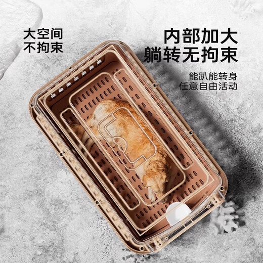 TYZAYR日本宠物航空箱猫咪托运箱狗狗外出便携车载猫笼子中小型犬国 新款【巧克力棕】宽提手【送隔尿板+碗】 1号外出便携 抗磨耐压