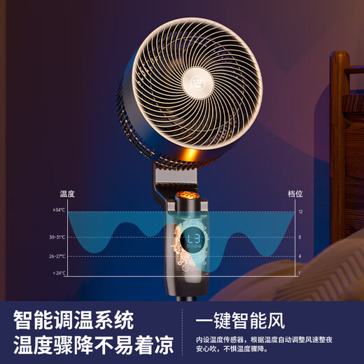 Westinghouse air circulation fan negative ion purification floor fan home bedroom desktop vertical electric fan energy-saving turbine large air volume convection ventilation fan shaking head voice remote control electric fan gun gray flagship model negative ion + 5D air supply + smart voice + aromatherapy box