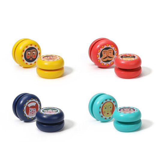 Holzfleischbällchen Kinder Puzzle Frühschulbildung hölzerne Jojo Kindergarten süße Tier hölzerne Puzzle Cartoon Spielzeug hellgrüner Charakter Yo-Yo