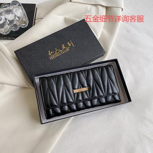 Cool Känguru neues Diamantmuster Frauen Brieftasche Langes Multifunktionsbrieftasche Neues Modes Bag Hand Holding Wallet Reißverschluss Schwarz SH729-5