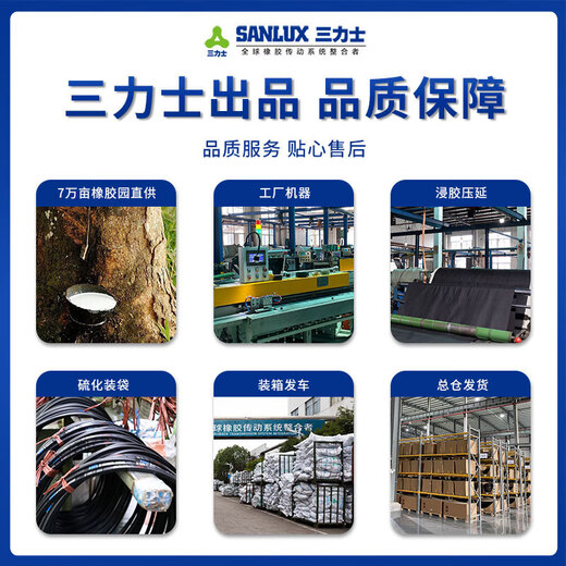 三力士皮带三角带B型齿形橡胶传送带大全工业皮带B1118-B1862 B1473Li