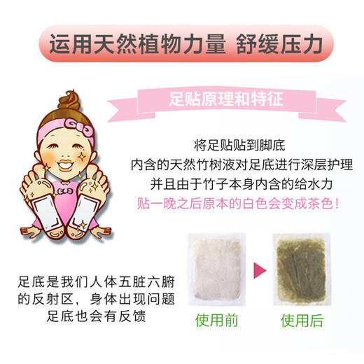 Tree Eishu no Meizuki Nakamura Foot Beauty Natural Bamboo Sap Mugwort Foot Patch 30 patches/box*2 imported from Japan