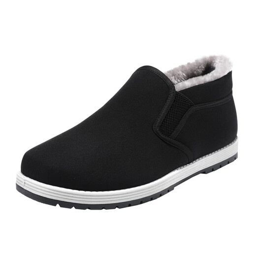 Strange Bashu Chaussures masculines en été vieilles chaussures en tissu de beijing lâches plus velours chaussures en coton épaissis élevé