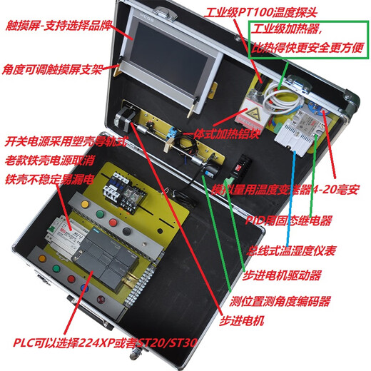 ERIKOLE PLC learning chassis plc learning machine including teaching and training S7-200 SMART PLC test basic model new MCGS Kunlun 7-inch network port APP domestic 2