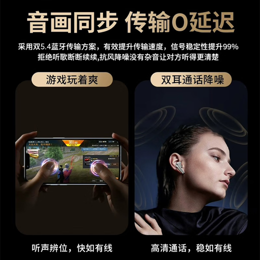 Microkia [Huaqiangbei Pro6 Top-End Version Ultra] Apple Bluetooth-гарнитура беспроводной с экраном Air Active Superment Crement, подходящим для iPhone15/14/13/12 вкладыша iOS пятого поколения. Оригинальное полное обновление функции [Новое в июле] Smart Touch Screen + Space Audio Centroly + позиционирование и переименование