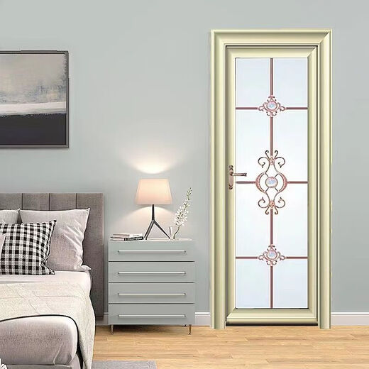 Qinkai Titanium Magnesium Alloy Door New Bathroom Door Single Door Kitchen Door Customized Package Toilet Door Bathroom Door Toilet Door Champagne Color Customized 1.0 Single Package