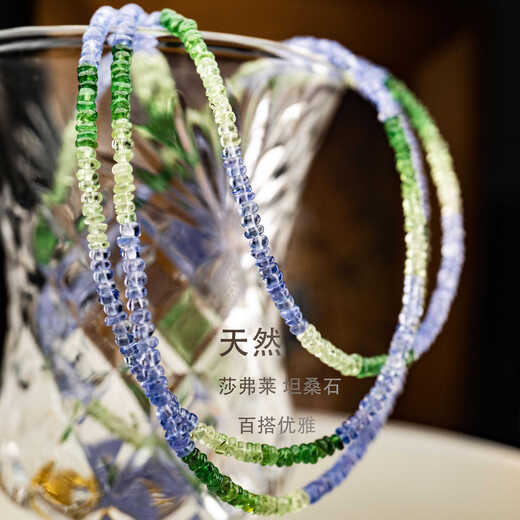 Li Shen Natural Tsavorite Tanzanite S925 Silver Fashion Design Necklace