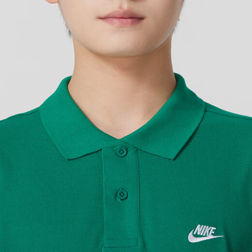 Nike (NIKE) T-shirt men's 25 summer new sportswear breathable loose skin running casual tennis polo shirt short sleeve FN3895-365/green/show photos 5 165 S (/84A)