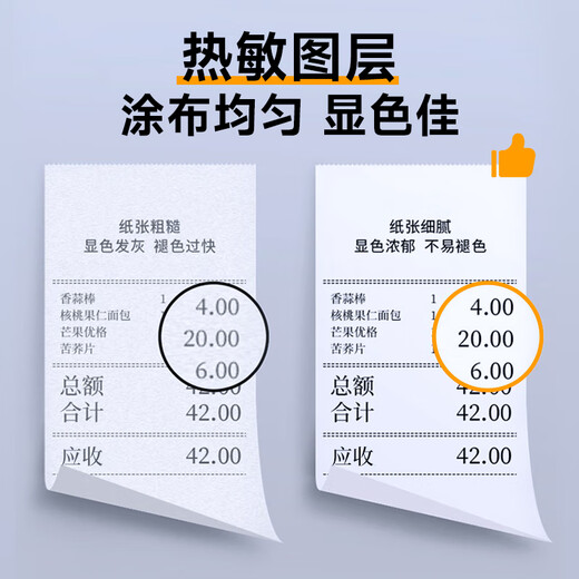 NVV热敏收银纸57*30型100卷共740米美团外卖小票纸酒店超市餐饮后厨收银机POS打印纸SY50-5730-100